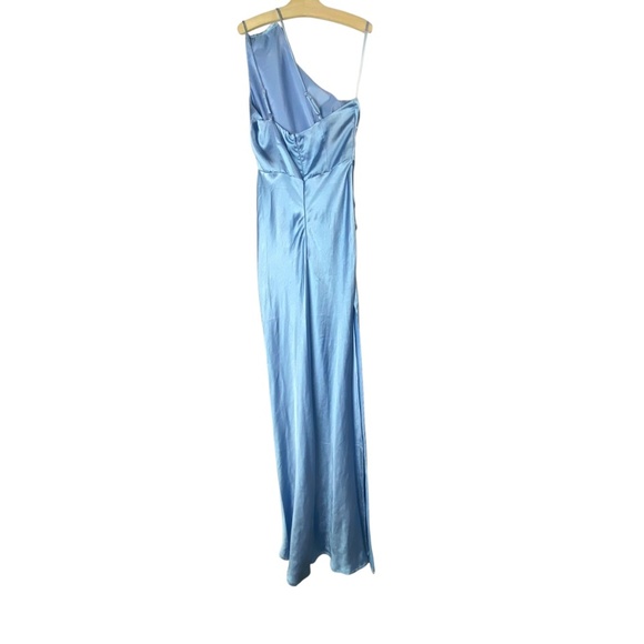 SAINTS + SECRETS Kamillia One-Shoulder Split Dress in Blue Size Small - NWT - Picture 4 of 8